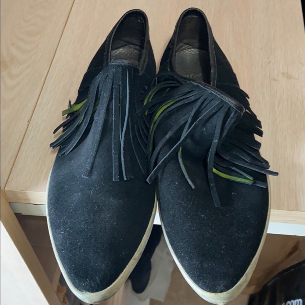 Slide on flat shoes